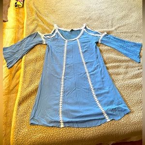 Blue Cupio cold shoulder sheath? Dress